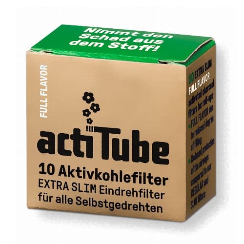 ActiTube Extra Slim 6 mm Aktivkohlefilter 10 Stück – Einzelpackung – Produktabbildung