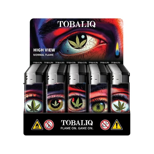 Einwegfeuerzeug Piezo TOBALIQ High View Steller mit 50 Stück – Einzelpackung – Produktabbildung