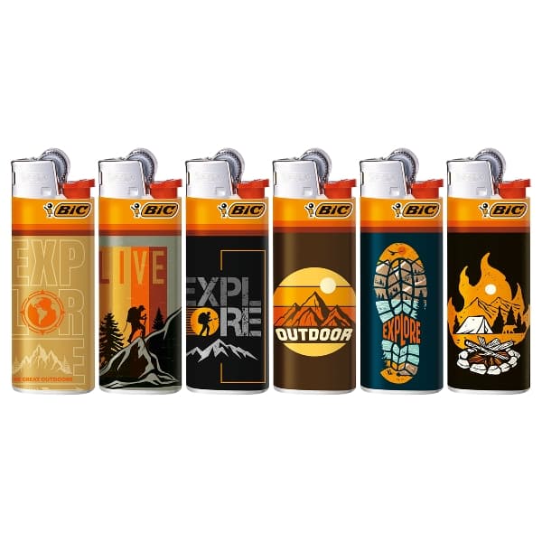 Einwegfeuerzeug Stein BIC Mini Explore Steller mit 50 Stück – Einzelpackung – Produktabbildung