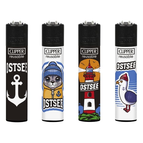 Einwegfeuerzeug Stein CLIPPER Ostsee Steller mit 48 Stück – Einzelpackung – Produktabbildung