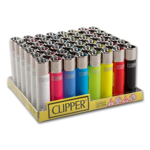 Einwegfeuerzeug Stein CLIPPER Solid Branded Steller mit 48 Stück – Einzelpackung – Produktabbildung