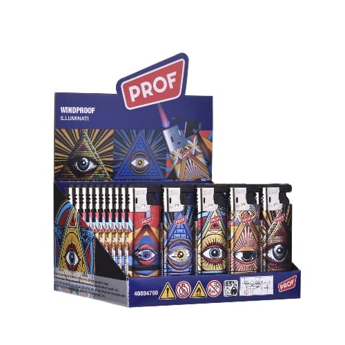Feuerzeug Turbo Illuminati 3D Display mit 50 Stück – Einzelpackung – Produktabbildung