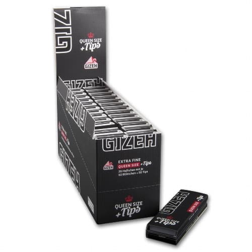 GIZEH Black Queen Size + Tips 34 – Einzelpackung – Produktabbildung