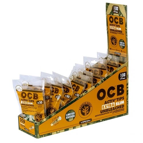 OCB Activ'Tips Extra Slim Unbleached Bamboo 6mm Limited Edition – Einzelpackung – Produktabbildung