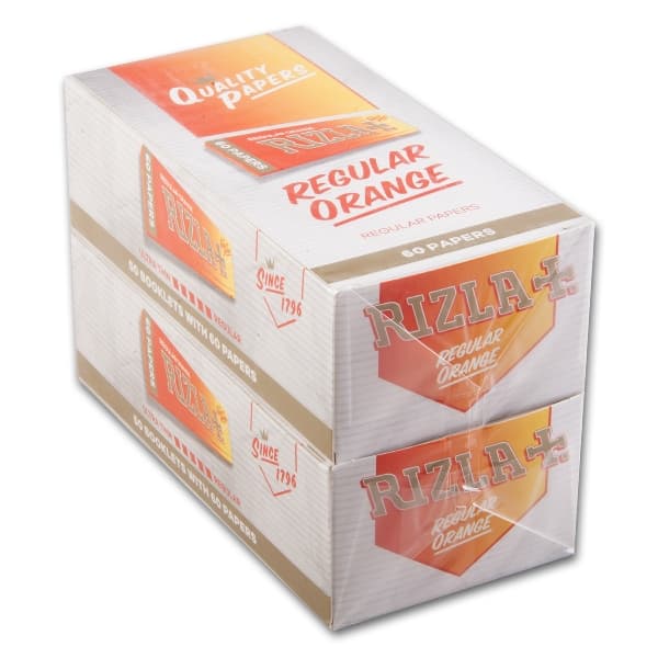 RIZLA Regular Orange Zigarettenpapier 60 – Einzelpackung – Produktabbildung