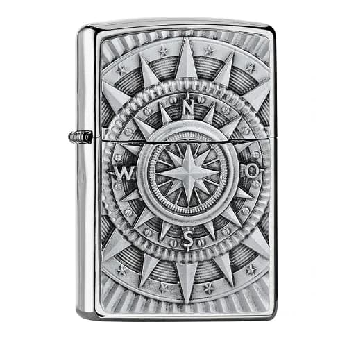 ZIPPO chrom gebürstet Compass Emblem 2005350 – Produktabbildung