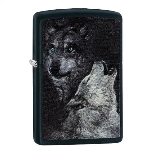ZIPPO schwarz matt Wolf 60002929 – Produktabbildung