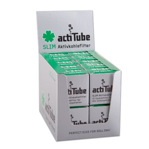 ActiTube Slim 7mm Aktivkohlefilter 10 Stück – Einzelpackung – Produktabbildung