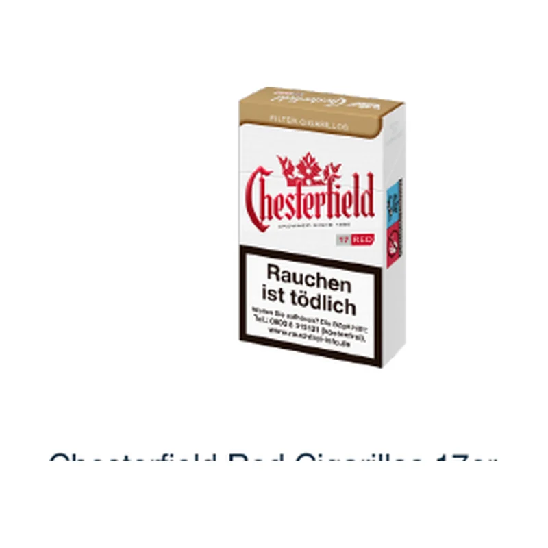 Chesterfield Red Cigarillos 17er – Produktabbildung