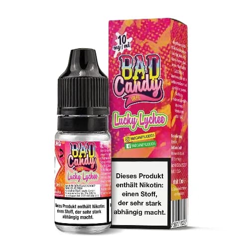 E-Liquid Nikotinsalz BAD CANDY Lucky Lychee 10 mg – Produktabbildung