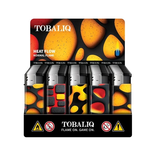 Einwegfeuerzeug Piezo TOBALIQ Heat Flow Steller mit 50 Stück – Einzelpackung – Produktabbildung