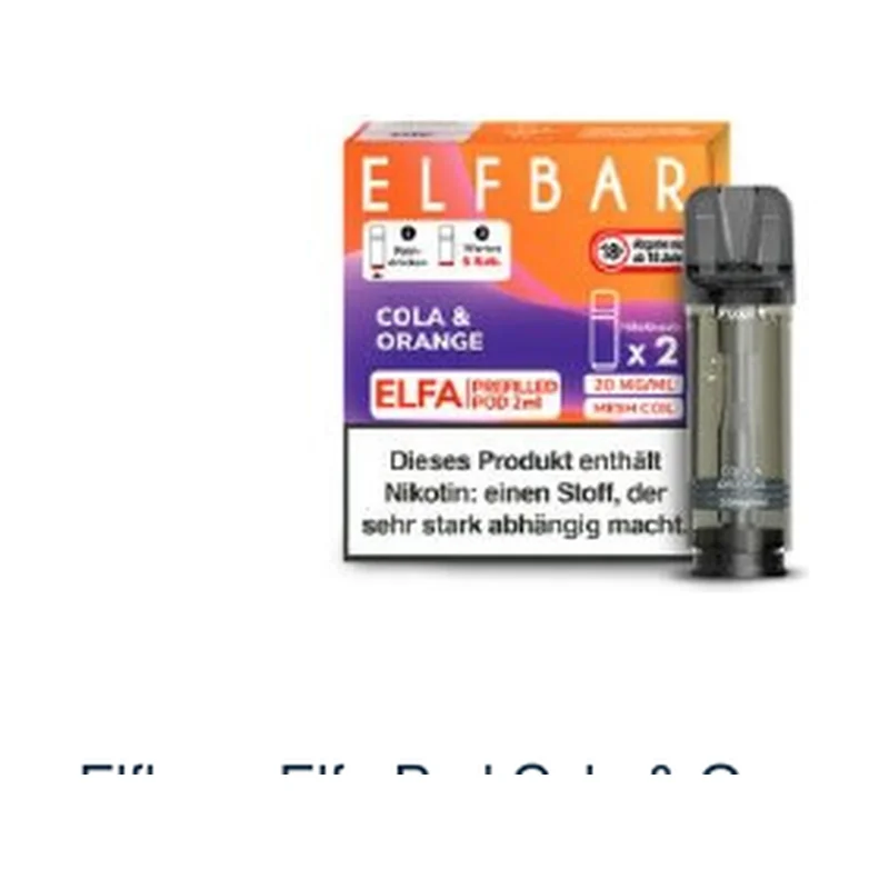 Elfbar - Elfa Pod Cola & Orange 20 mg/ml 2er – Produktabbildung