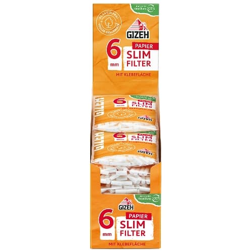 GIZEH Papier Slim Filter 120 – Einzelpackung – Produktabbildung