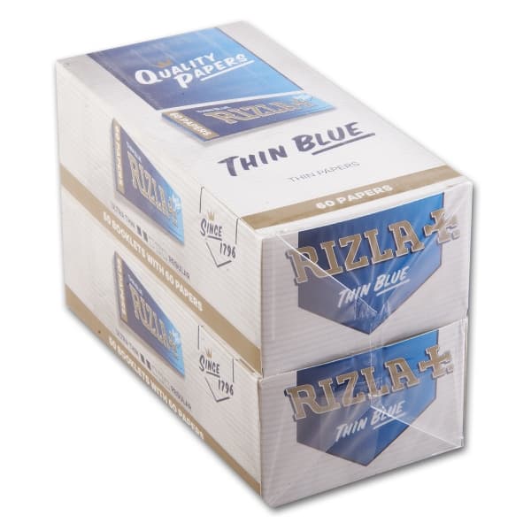 RIZLA Thin Blue Zigarettenpapier 60 – Einzelpackung – Produktabbildung