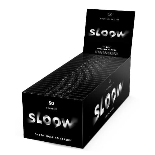 SLOOW Black Short Zigarettenpapier 50 – Einzelpackung – Produktabbildung