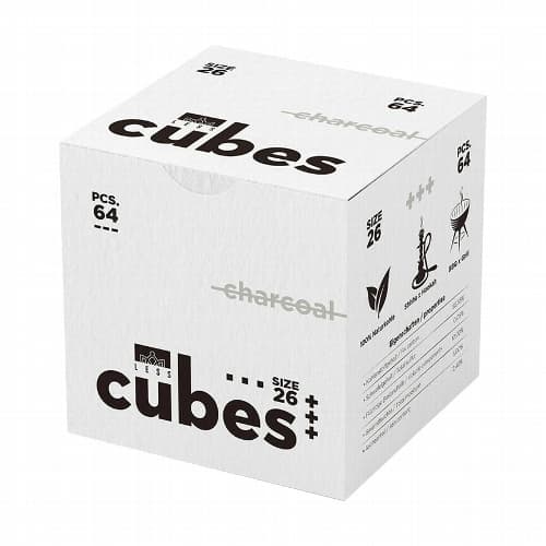 Wasserpfeifenkohle Kokosnuss LESS CUBES 26er 1 kg – Einzelpackung – Produktabbildung