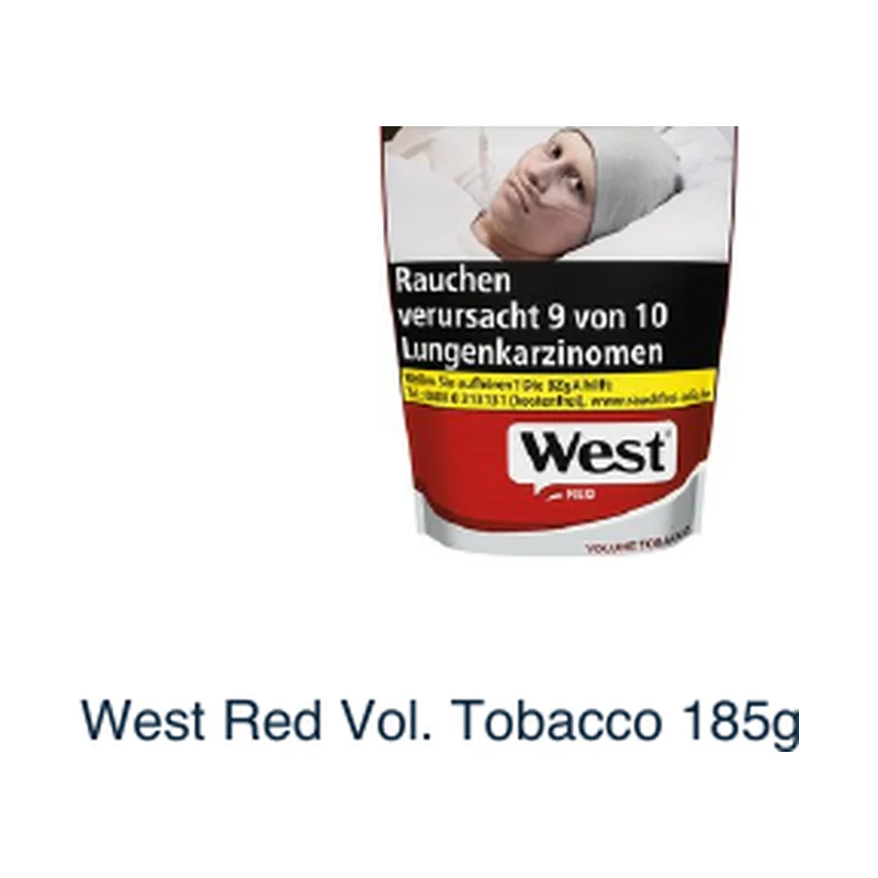 West Red Vol. Tobacco 185g – Produktabbildung