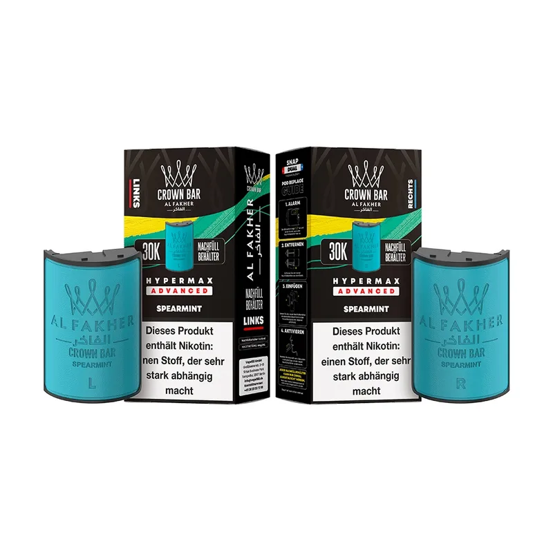 Al Fakher 30K Hypermax Tank Set - Spearmint – Produktabbildung