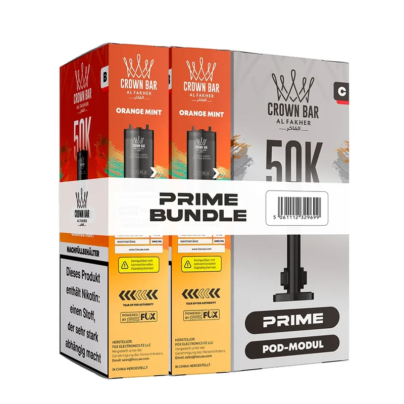 Al Fakher Hypermax Prime 50K (2er Pods + Coil) - Orange Mint – Produktabbildung