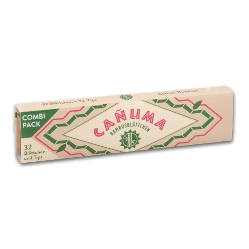 CANUMA by Rizla Bambus King Size Slims Zigarettenpapier+Fil.Tips 24x32 – Produktabbildung