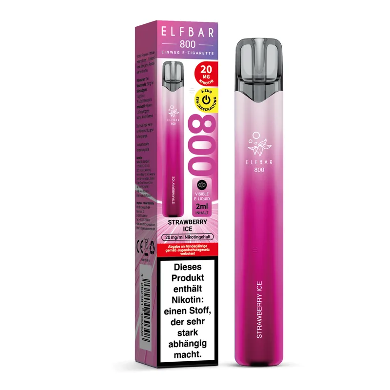 Elfbar 800 Einweg E-Shisha 20mg - Strawberry Ice – Produktabbildung