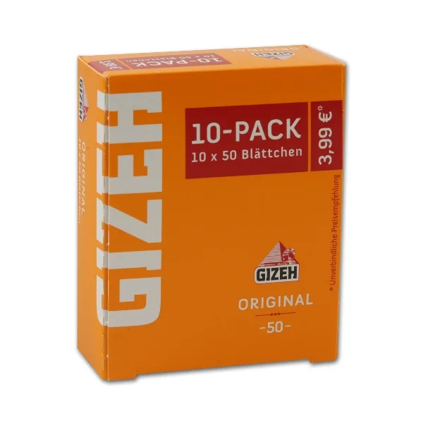GIZEH gelb 10x10er Pack – Produktabbildung