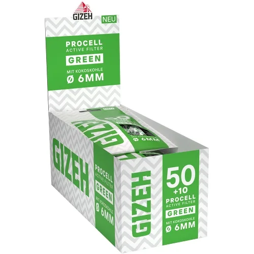 GIZEH ProCell Active Filter Green 10x60 – Produktabbildung