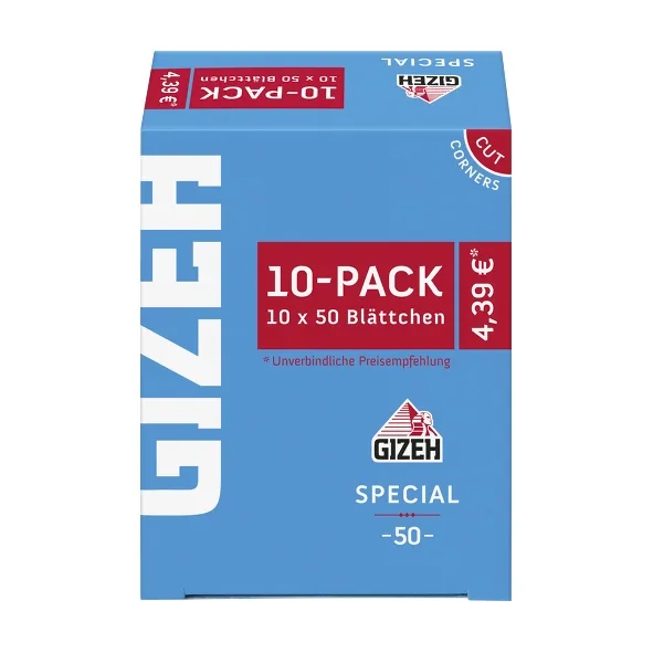 GIZEH Special 10x10er Pack – Produktabbildung