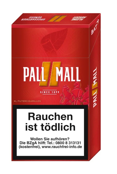 PALL MALL Red XL Filter Cigarillos mit Naturdeckblatt (10) – Produktabbildung